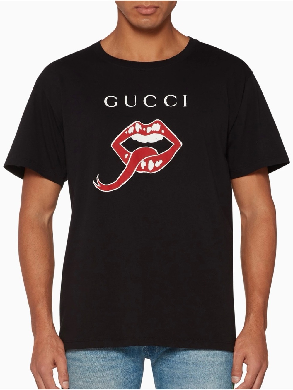 Gucci "Mouth and Tongue" Print Oversized T-Shirt Size L | Excellent Condition